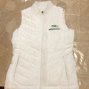 Seattle Seawaks white vest